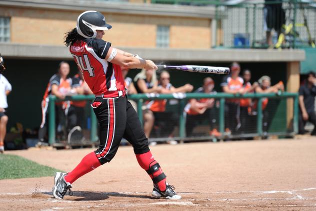 Charlotte Morgan at Bat for the Akron Racers