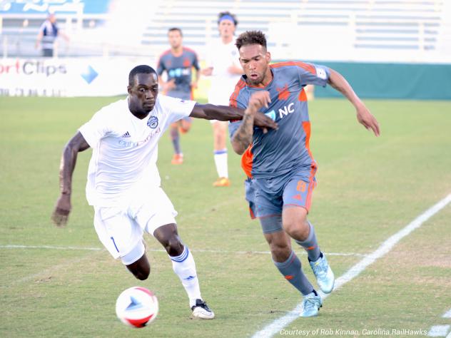 Charlotte Independence (Left) Try to Hold off the Carolina RailHawks