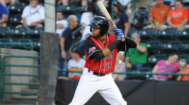 Hickory Crawdads Outfielder Chris Garia