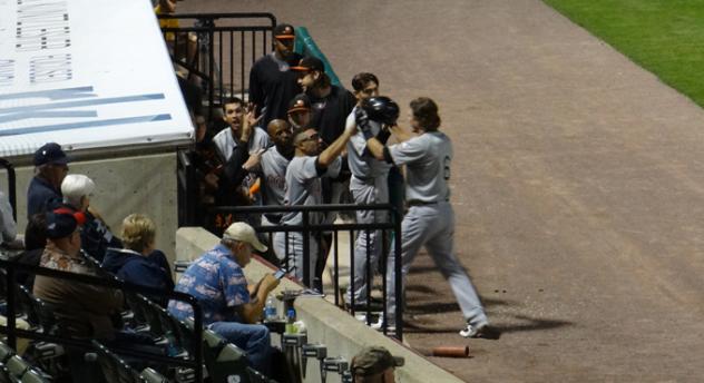 Long Island Ducks Celebrate Blake Tekotte's Homer