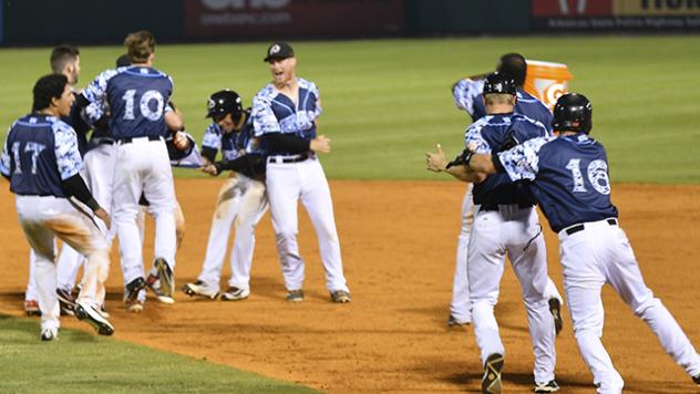 Arkansas Travelers Celebrate Walk-Off Win