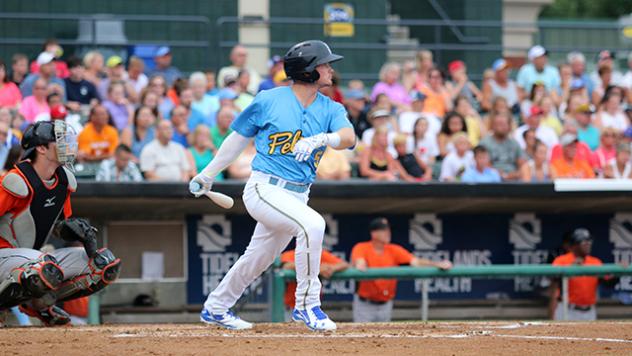 Ian Happ of the Myrtle Beach Pelicans