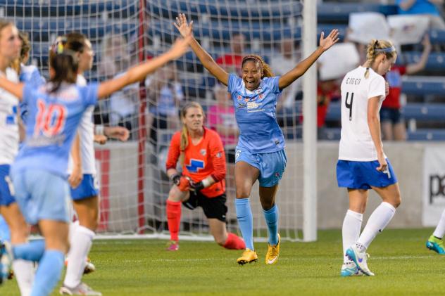 Chicago Red Stars Defender Casey Short Celebrates a Goal