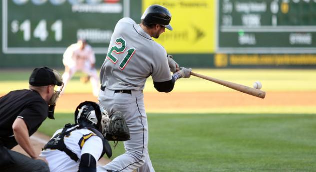 Long Island Ducks Catcher Mike Blanke at the Plate