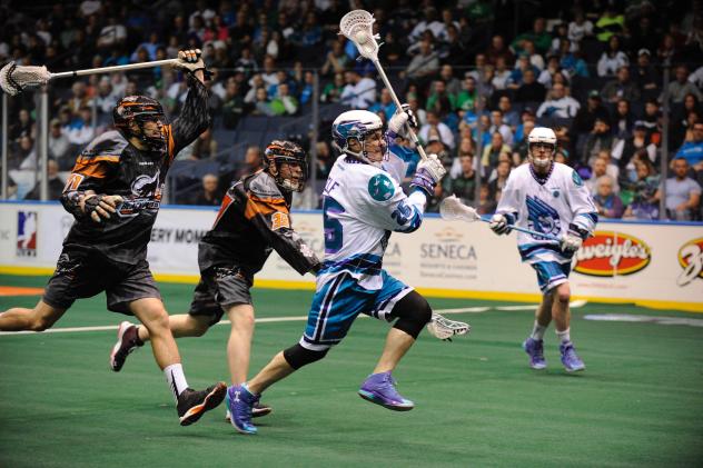 Rochester Knighthawks Transition Player Brad Self Races Upfield vs. the New England Black Wolves