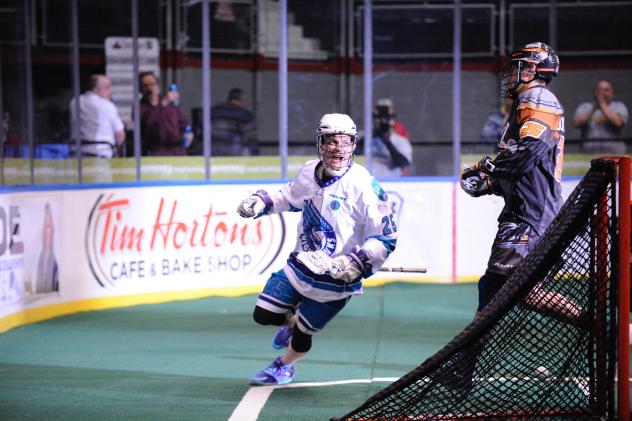 Rochester Knighthawks Transition Player Brad Self Celebrates vs. the New England Black Wolves