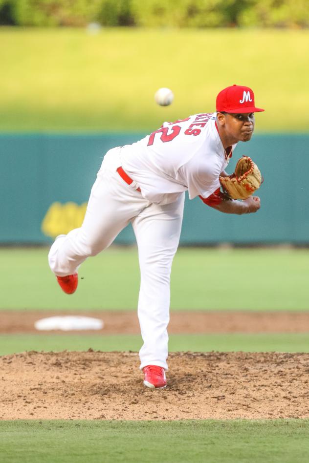 Memphis Redbirds Pitcher Alex Reyes Delivers
