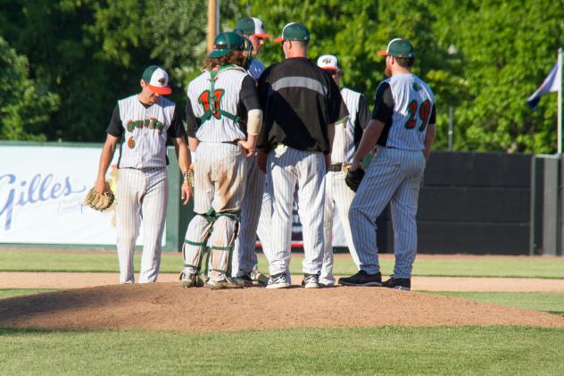 Green Bay Bullfrogs Meet on the Mound