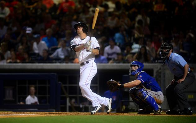 Nashville Sounds Infielder Chad Pinder at the Plate