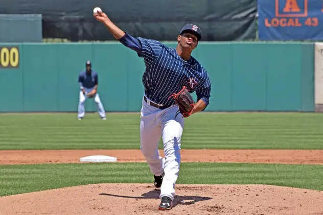 Reynaldo Lopez threw his first career complete-game shutout, striking out seven, on Sunday afternoon