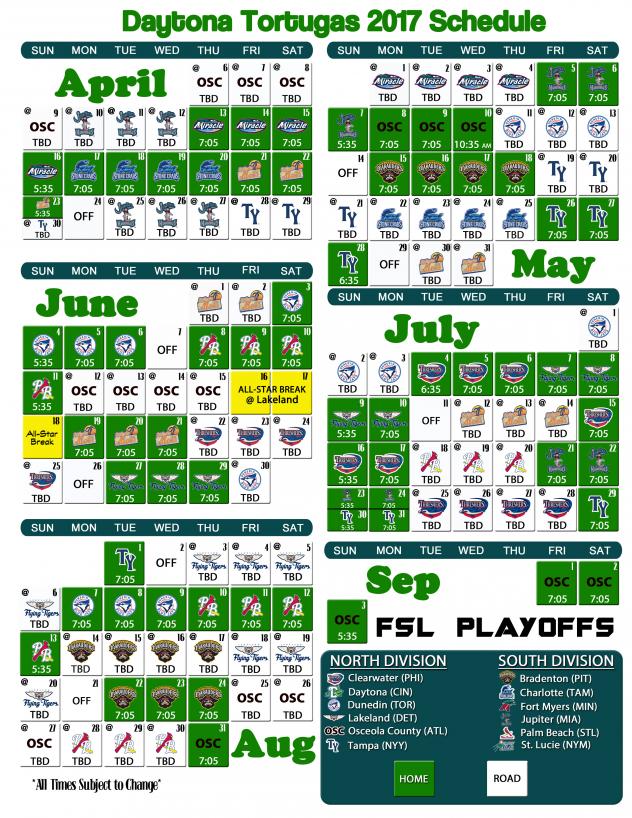 2017 Schedule Released