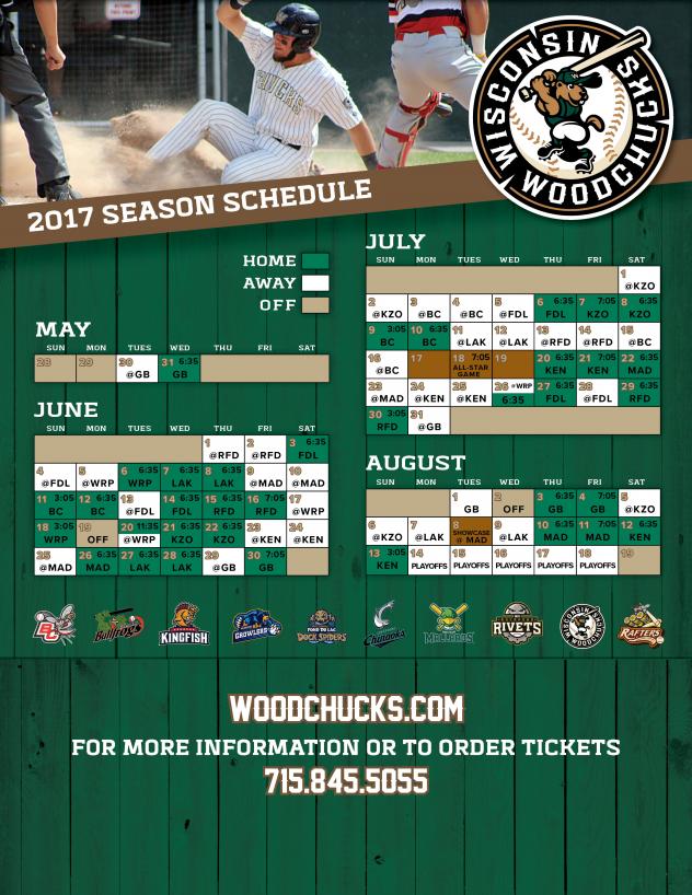 Woodchucks Announce 2017 Schedule