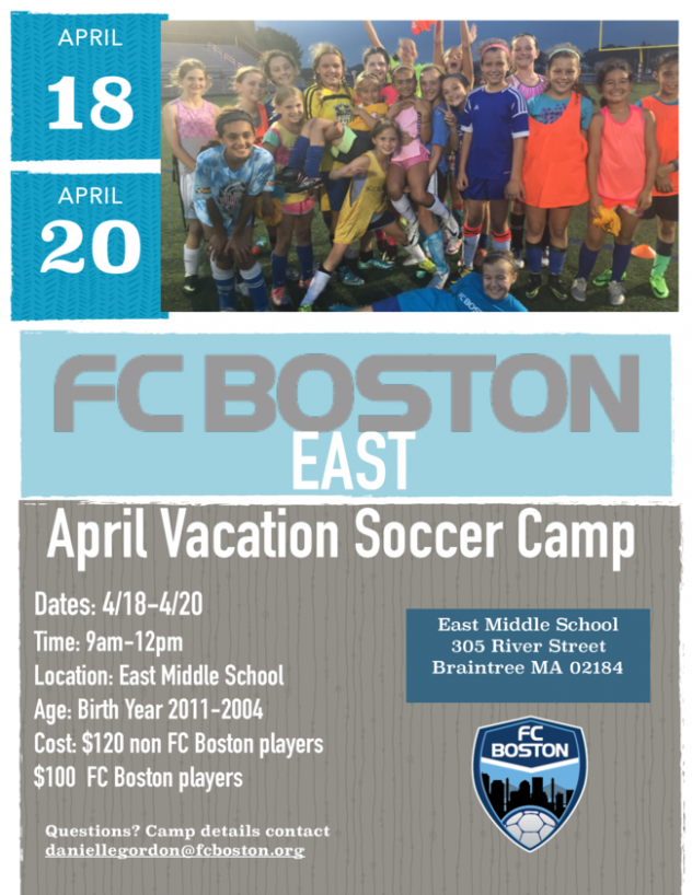 FC Boston East: April Vacation Camp