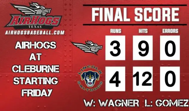 Saltdogs with Another Walkoff Win to Sweep AirHogs