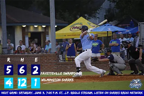 Sharks Fall at Home to Fayetteville 5-4