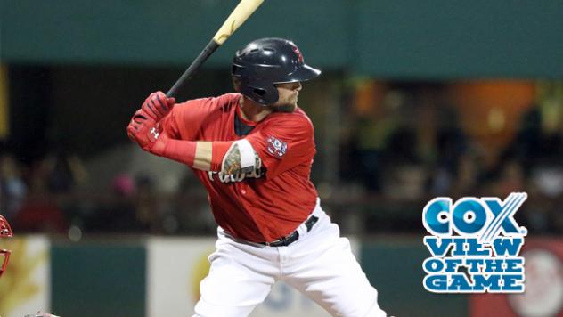 Brentz Homers Twice in 11-Inning Loss to Chiefs
