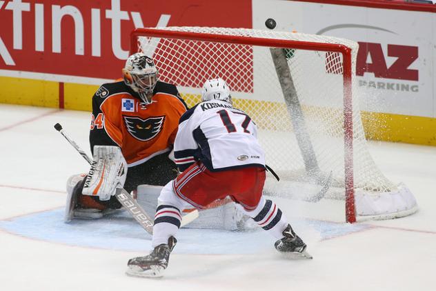 Alex Lyon's Acrobatics Snag Road Shootout Standings Point at Hartford