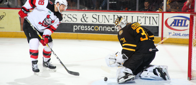 Rooney Scores in Devils' Overtime Loss to Bruins
