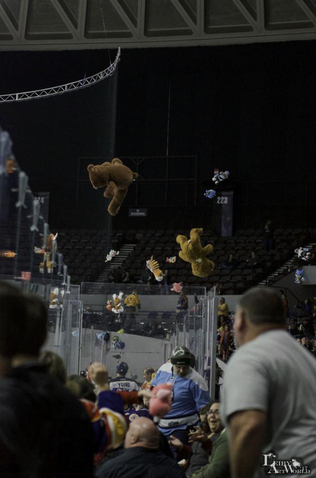 Admirals Donate over 1,000 Toys to Toys for Tots After Teddy Toss