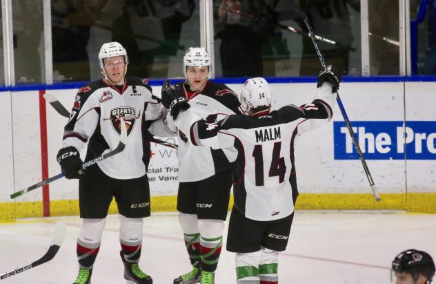 Vancouver Giants Celebrate A Goal