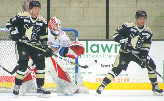 Wheeling Nailers in Front of the Toledo Walleye Net