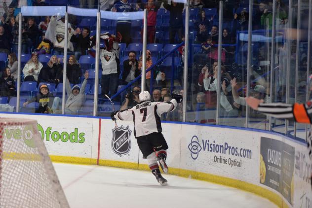 Ty Ronning of the Vancouver Giants in Front of the Crowd