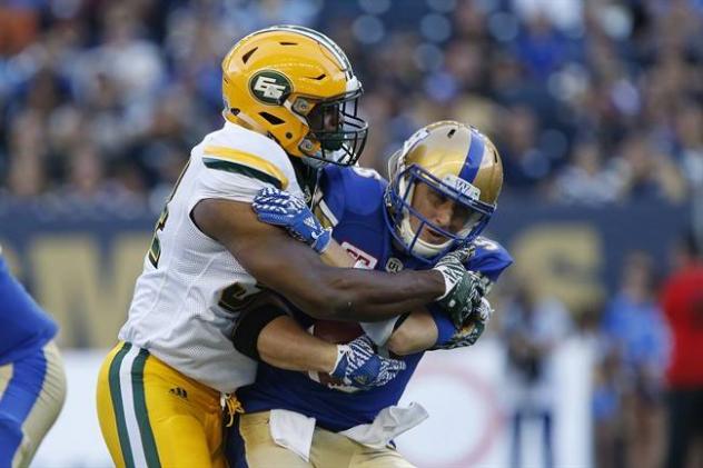 Defensive Tackle Euclid Cummings with the Edmonton Eskimos