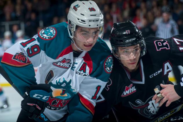 Kelowna Rockets Battle the Red Deer Rebels