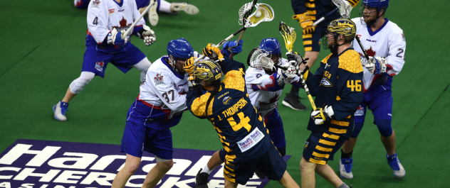 Lyle Thompson of the Georgia Swarm vs. the Toronto Rock