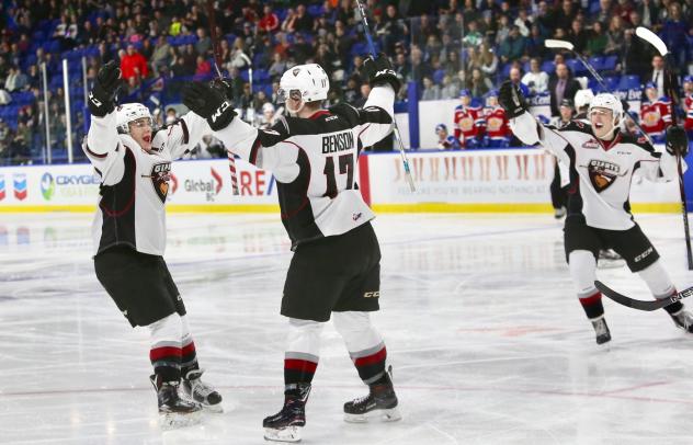 Vancouver Giants Celebrate a Goal