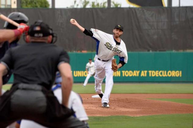 RHP Jake Hale with the Sugar Land Skeeters