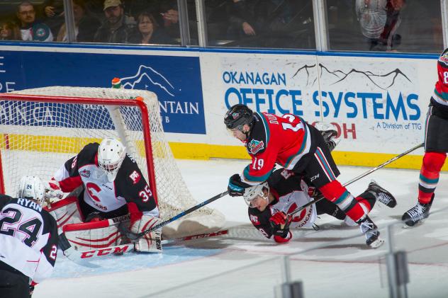 Kelowna Rockets Forward Dillon Dube against the Prince George Cougars