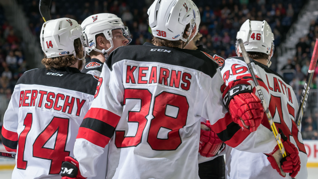 Binghamton Devils celebrate vs. the Toronto Marlies