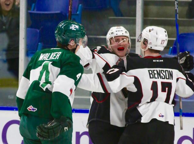 Vancouver Giants celebrate vs. the Everett Silvertips