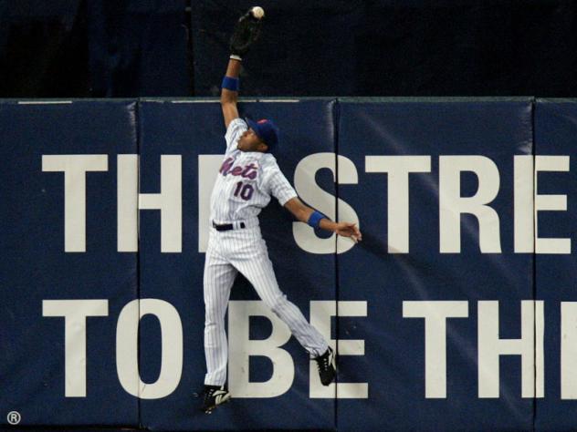 Outfielder Endy Chavez with the New York Mets