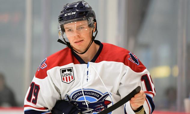 Forward Cameron Burke with the Central Illinois Flying Aces