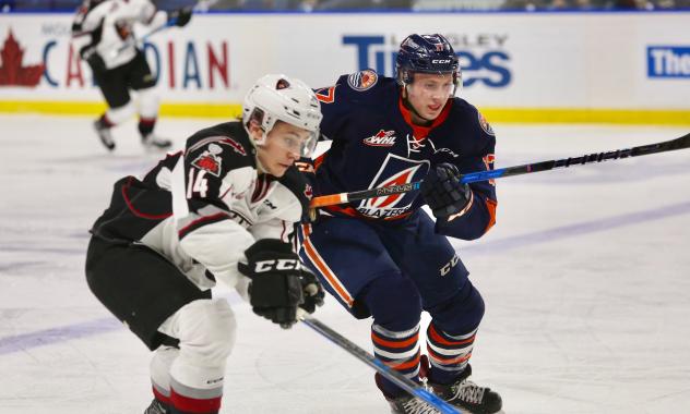 Vancouver Giants Center James Malm vs. the Kamloops Blazers