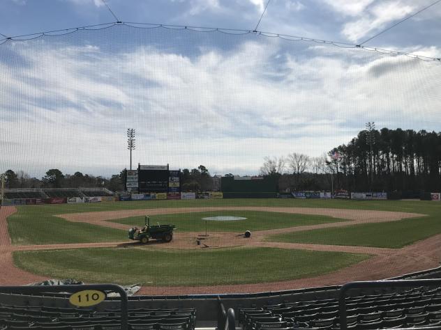 Current netting at TicketReturn.Com Field, home of the Myrtle Beach Pelicans