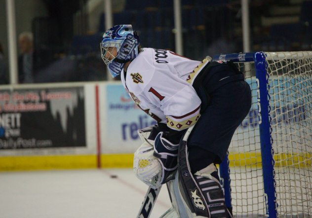 Goaltender Matt O'Connor with the Atlanta Gladiators