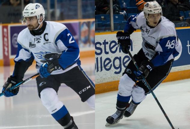 Saint John Sea Dogs Defenceman Bailey Webster and Forward Ostap Safin