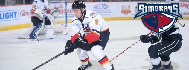 Evan Neugold skating with the Adirondack Thunder