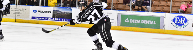 Craig Wyszomirski takes a shot for the Manchester Monarchs