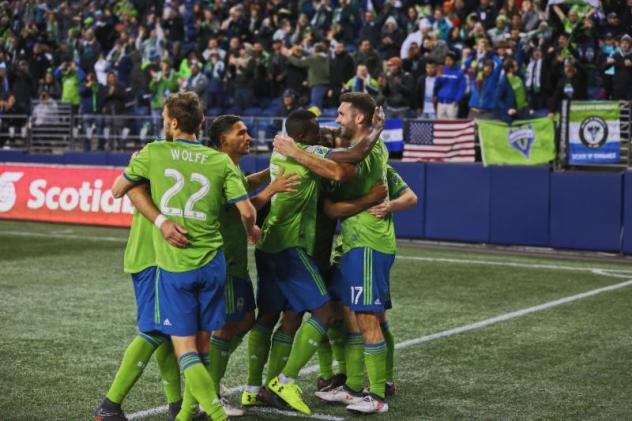 Seattle Sounders FC celebrate
