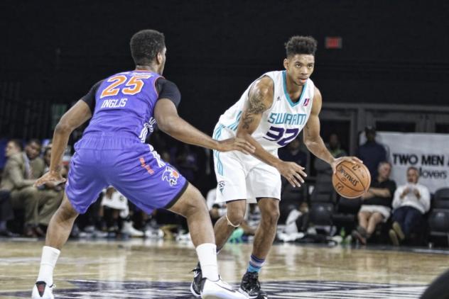 Forward Shonn Miller with the Greensboro Swarm
