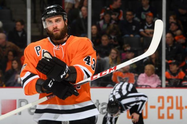 Defenseman T.J. Brennan with the Lehigh Valley Phantoms