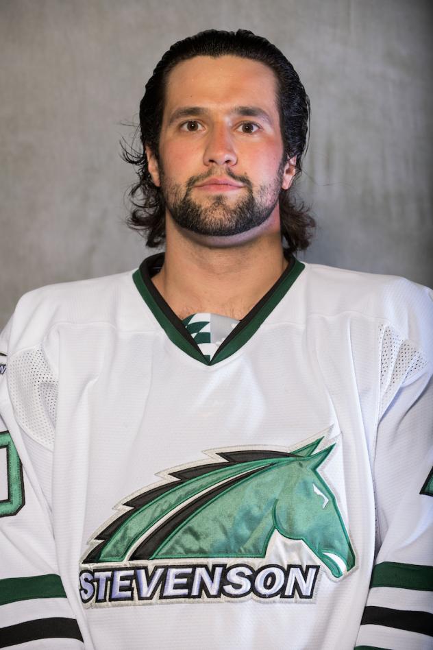 Defenseman Doug Rose with Stevenson University
