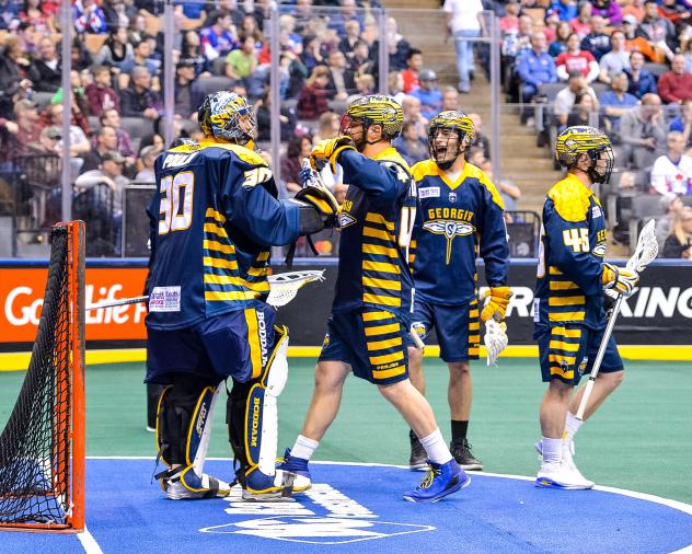 Georgia Swarm celebrate