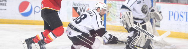 Alexx Privitera of the Manchester Monarchs vs. the Adirondack Thunder