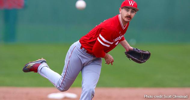 Pitcher Jensen Kirch with Wabash College