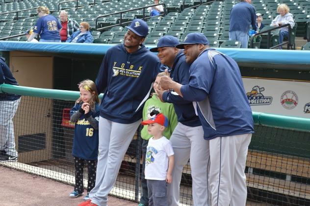York Revolution pose with fans